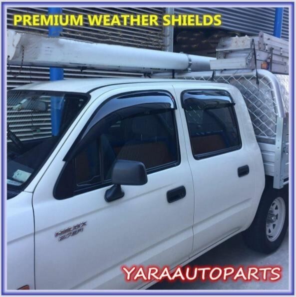 Premium Weather Shields Window Visors Suits for Hilux Dual Cab UTE 97-05 4pcs