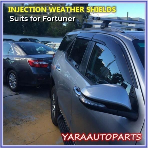 Injection WeatherShields Weather Shields Window Visor suits for Fortuner 2015-22