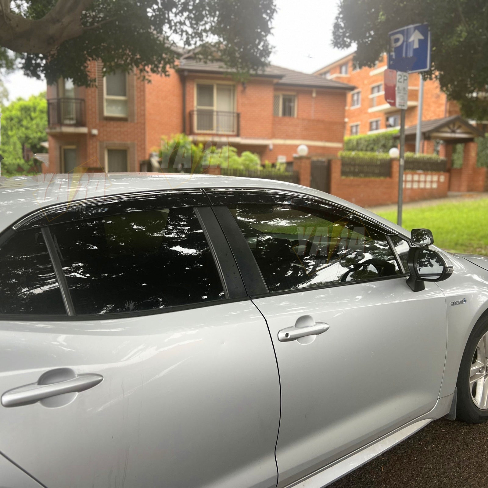 Injection Weather shields for Toyota Corolla Hatchback 2019+ 3D Stainless trims