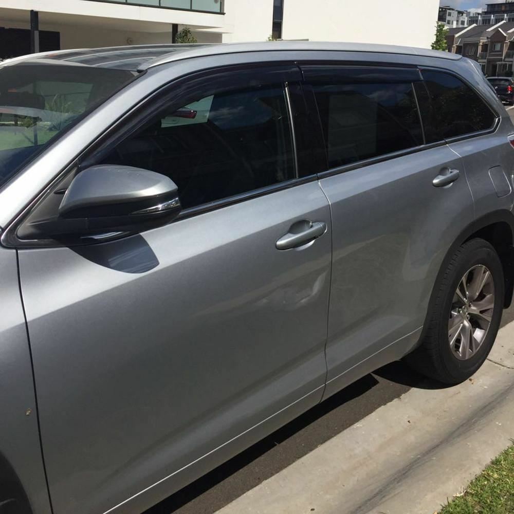 Premium Weather Shields Window Visors suitable for Kluger 2014-2018 4pcs