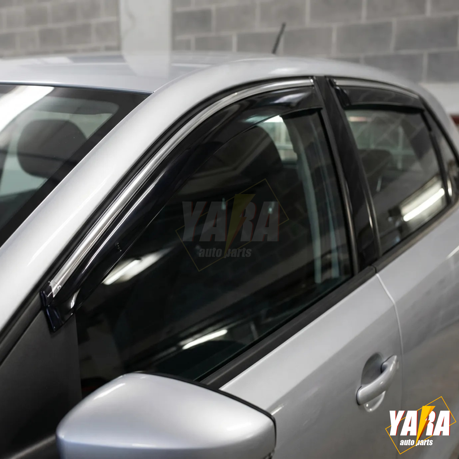 Weather Shields with Chrome Trim for VW Polo 5Dr Hatchback 2010–2017 | Window Visors 4pcs Set