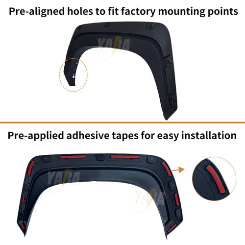 Pocket Style Fender Flares Wheel Arch for Mitsubishi Triton MV 2023+ Front 4 pcs
