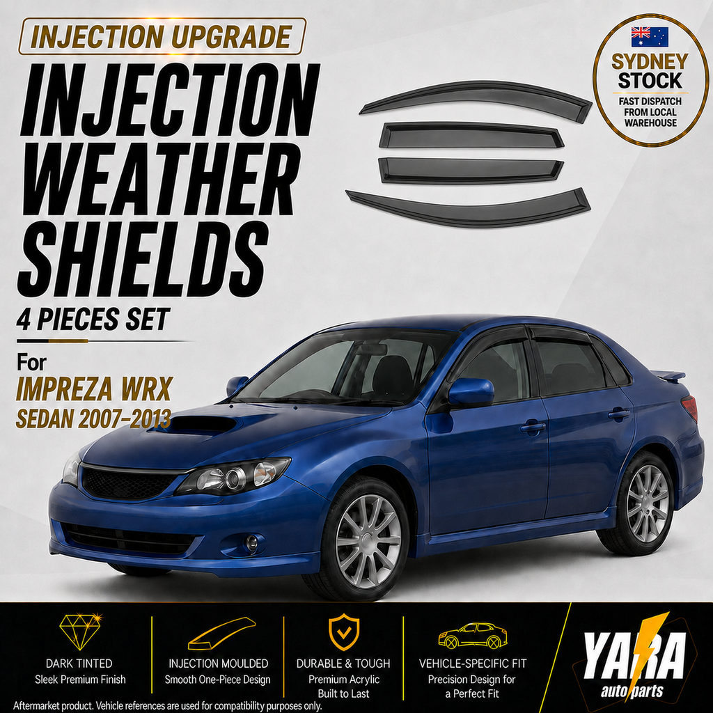 Injection Weather Shields for Subaru WRX Sedan 2007–2013 | 4PCS Tinted