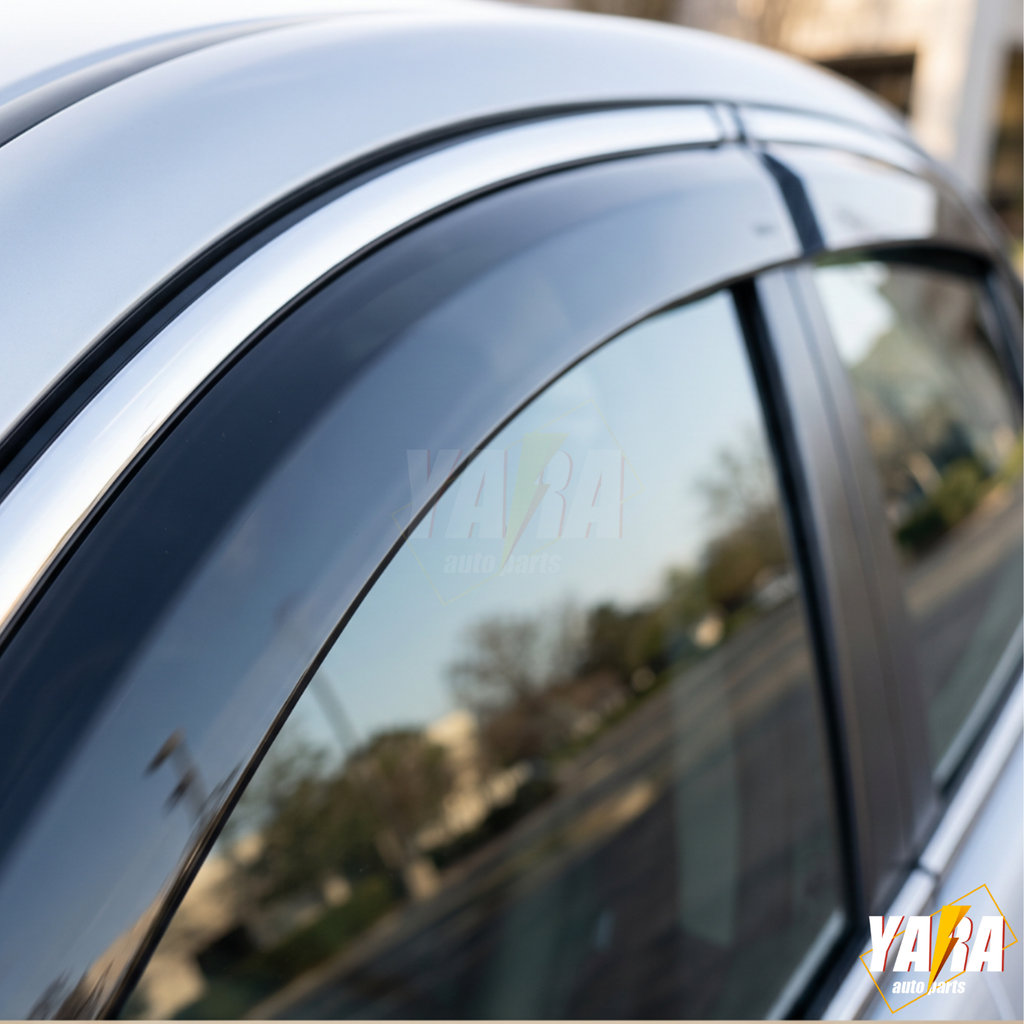 Injection Weather Shields Chrome Trim for Honda Accord 8th Gen 2008–2013(CP Sedan) Window Visors 4PCS