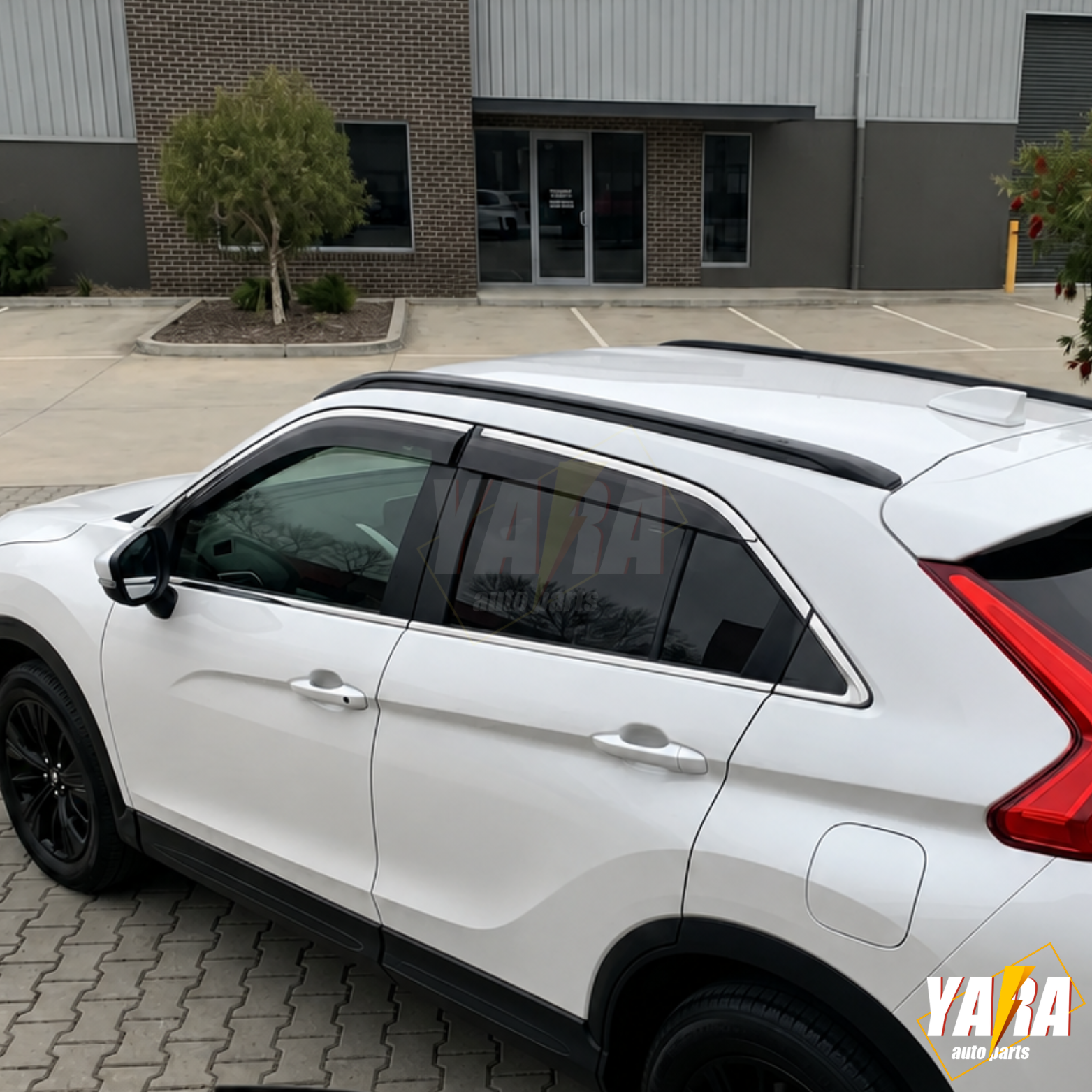 Weather shield Suitable for Mitsubishi Eclipse Cross 2017+ tinted 4pcs With Chrome Trim