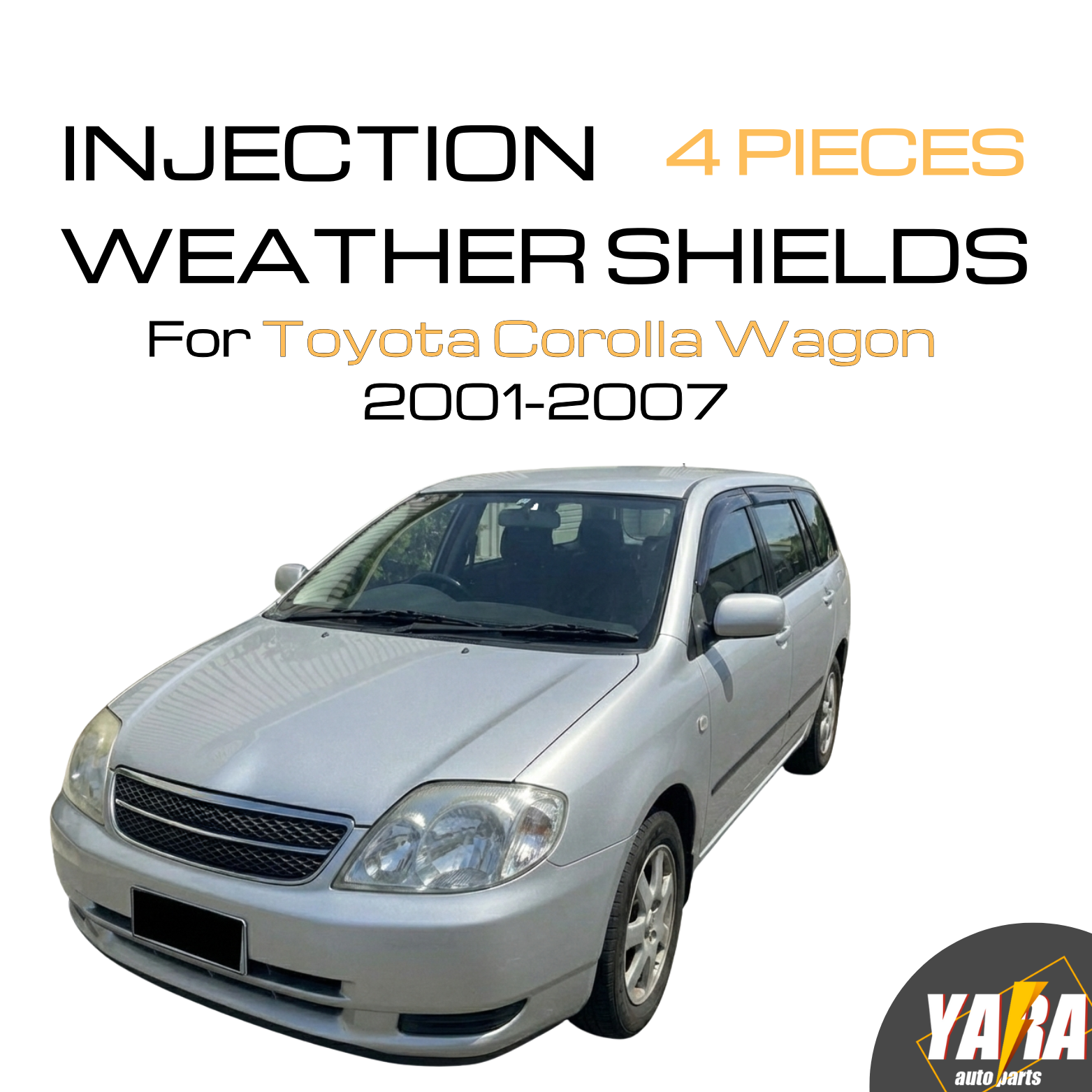 Werther shields Weathershields Window visor suitable for 2001-2007 Corolla Wagon