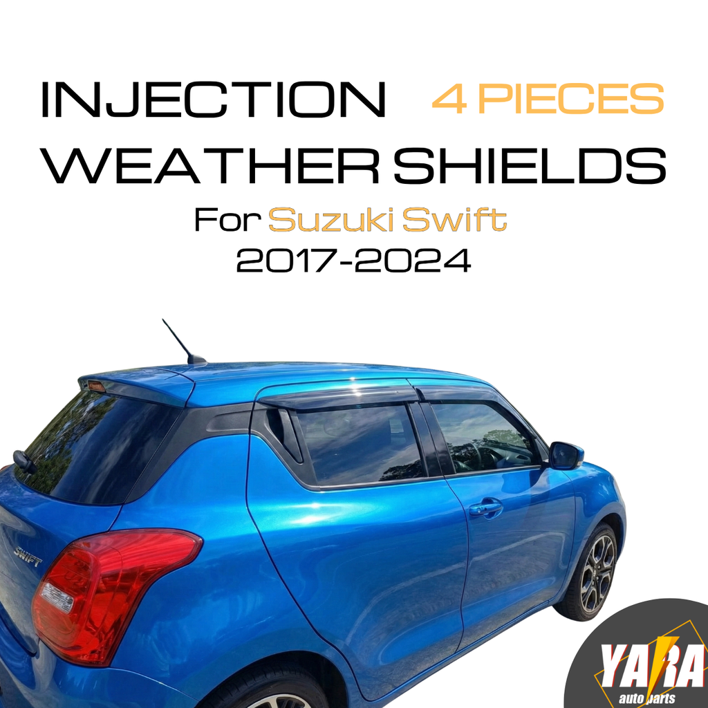INJ Weather shields Weathershields suitable for Suzuki Swift 2017-2024 Tinted 4pcs