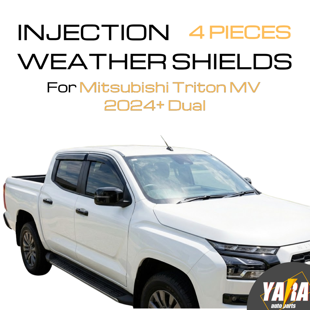 Weathershields Window Visors For Mitsubishi Triton MV 2024+ (4pcs) Rain Guards Tinted
