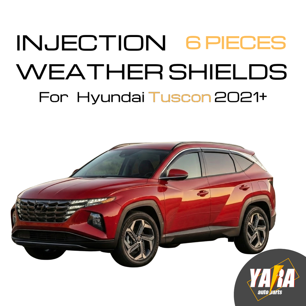 Injection Stainless Steel Weather Shields for Hyundai Tucson 2021-Onwards 6pcs