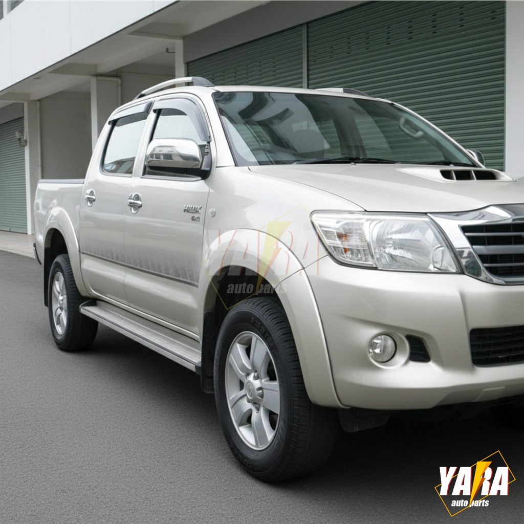Injection Weather Shields Window Visors suits for Hilux 4DR 2005-2015 tinted 4pc
