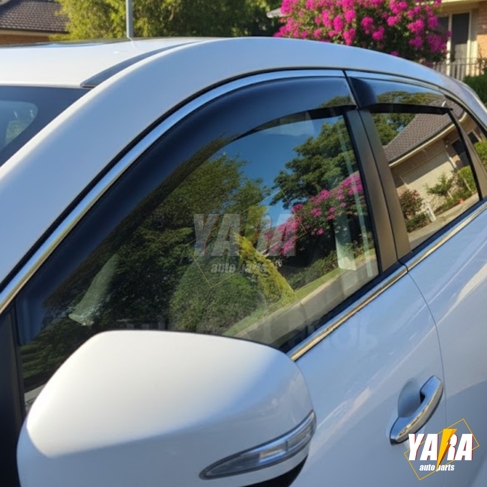 Injection Weather Shields with Stainless Trim for KIA Sportage 2010–2015 – Tinted 4PCS