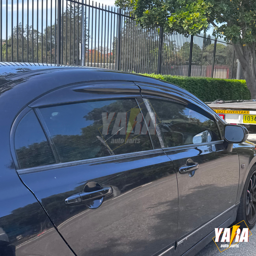MUGEN Style Weather shields Window visors HONDA CIVIC SEDAN 8TH GEN 2006-2011