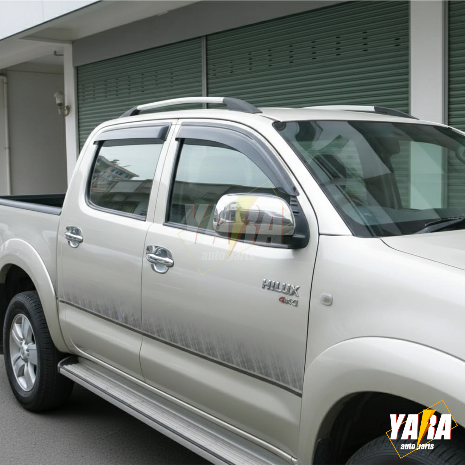 Injection Weather Shields Window Visors suits for Hilux 4DR 2005-2015 tinted 4pc