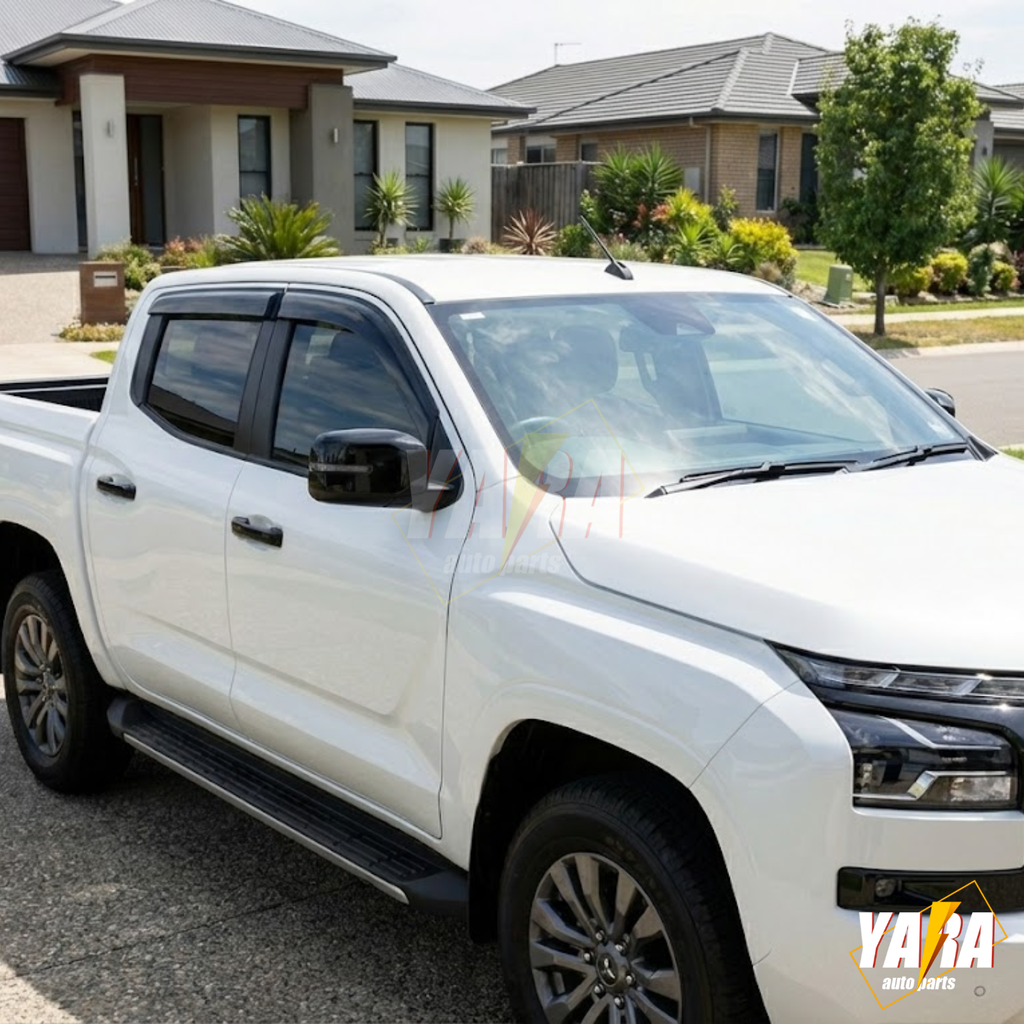 Weathershields Window Visors For Mitsubishi Triton MV 2024+ (4pcs) Rain Guards Tinted