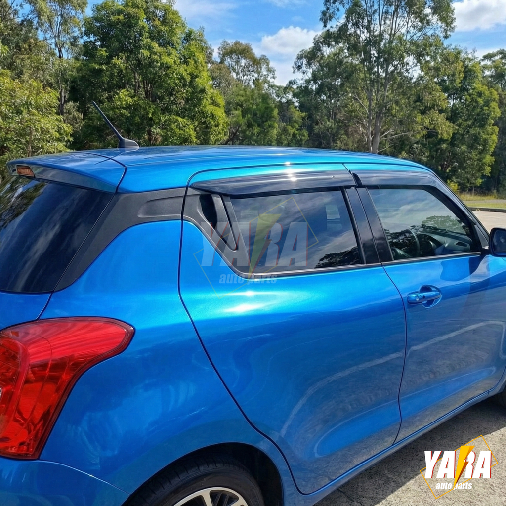 INJ Weather shields Weathershields suitable for Suzuki Swift 2017-2024 Tinted 4pcs