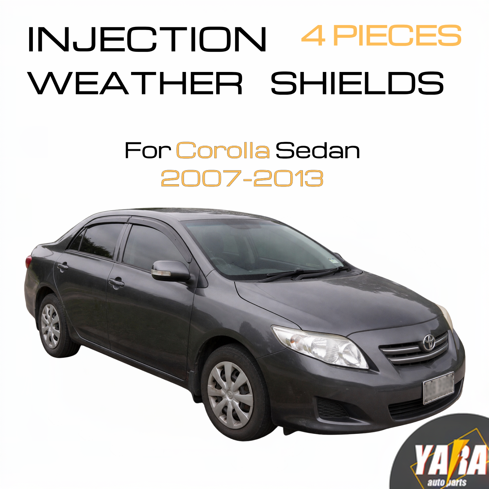 Premium Weather Shields WeatherShields suitable for Corolla Sedan 2007-2013 4pcs