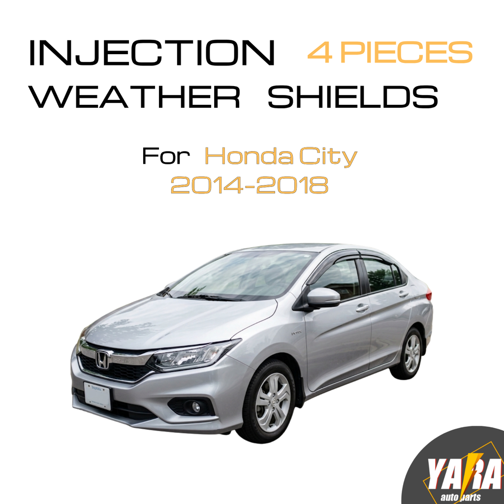 Mugen Style Weather Shields for Honda City GM6 GM9 2014–2018 | Tinted 4PCS