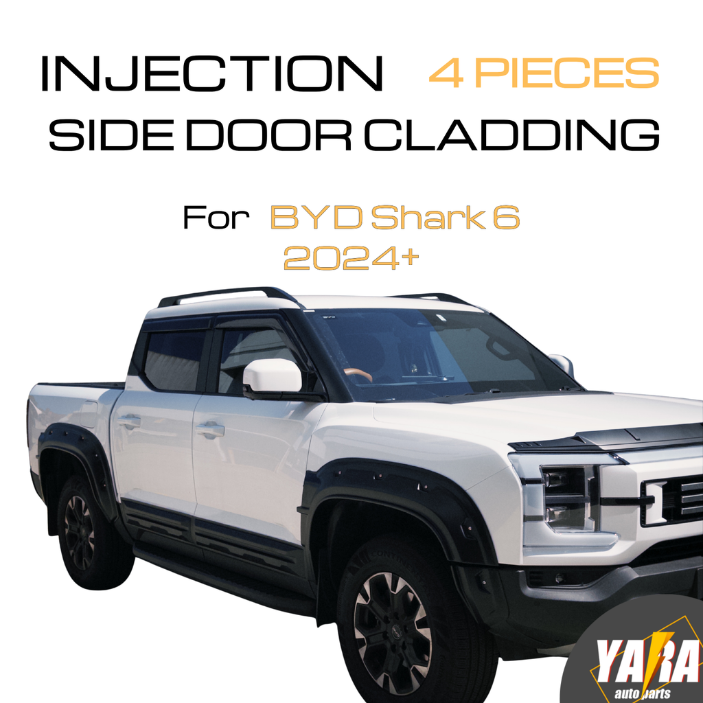 3D Side Door Cladding Trim for BYD Shark 6 2024+ Matte Black ABS Protector 4PCS