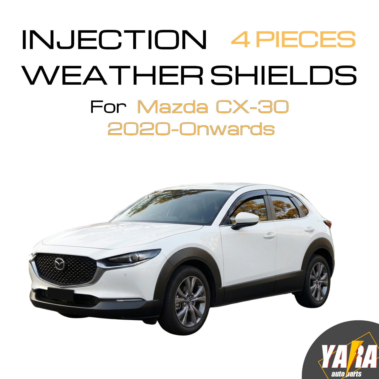 Luxury Injection Weather Shields Weathershields for MAZDA CX-30 2020+