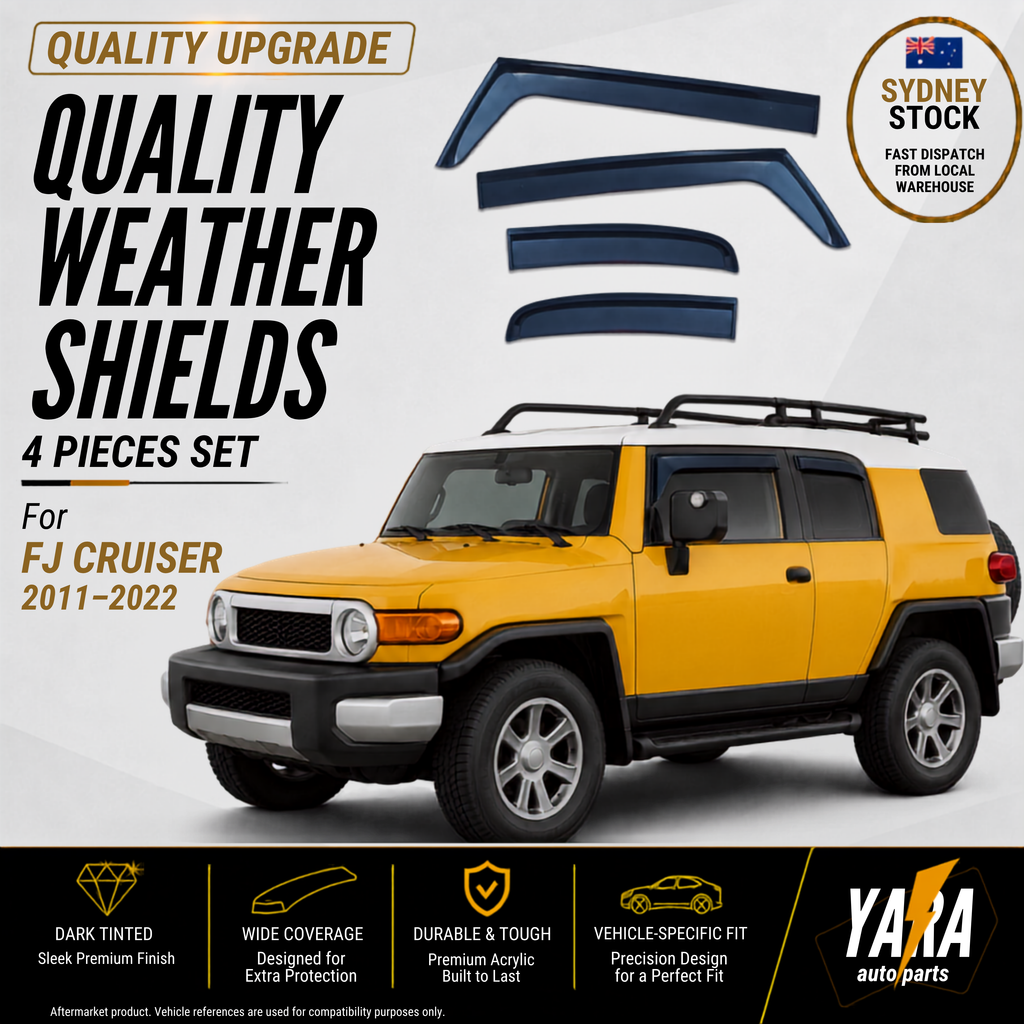 QUALITY Weather Shield Window Visor Suits for FJ CRUISER 2011-2022 Tinted 4pcs