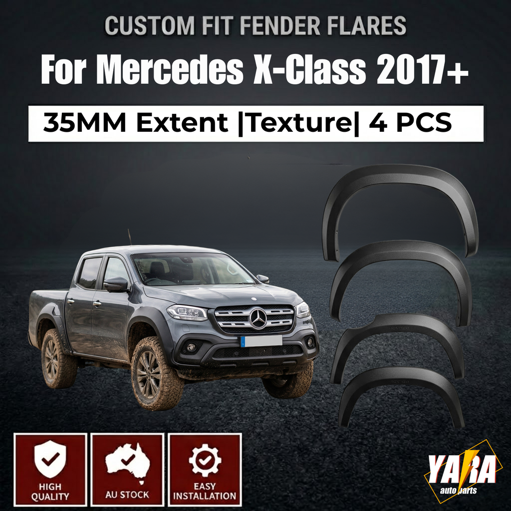 Matte Black Fender Flares for Mercedes X-Class 2017+ | 4PCS Kit