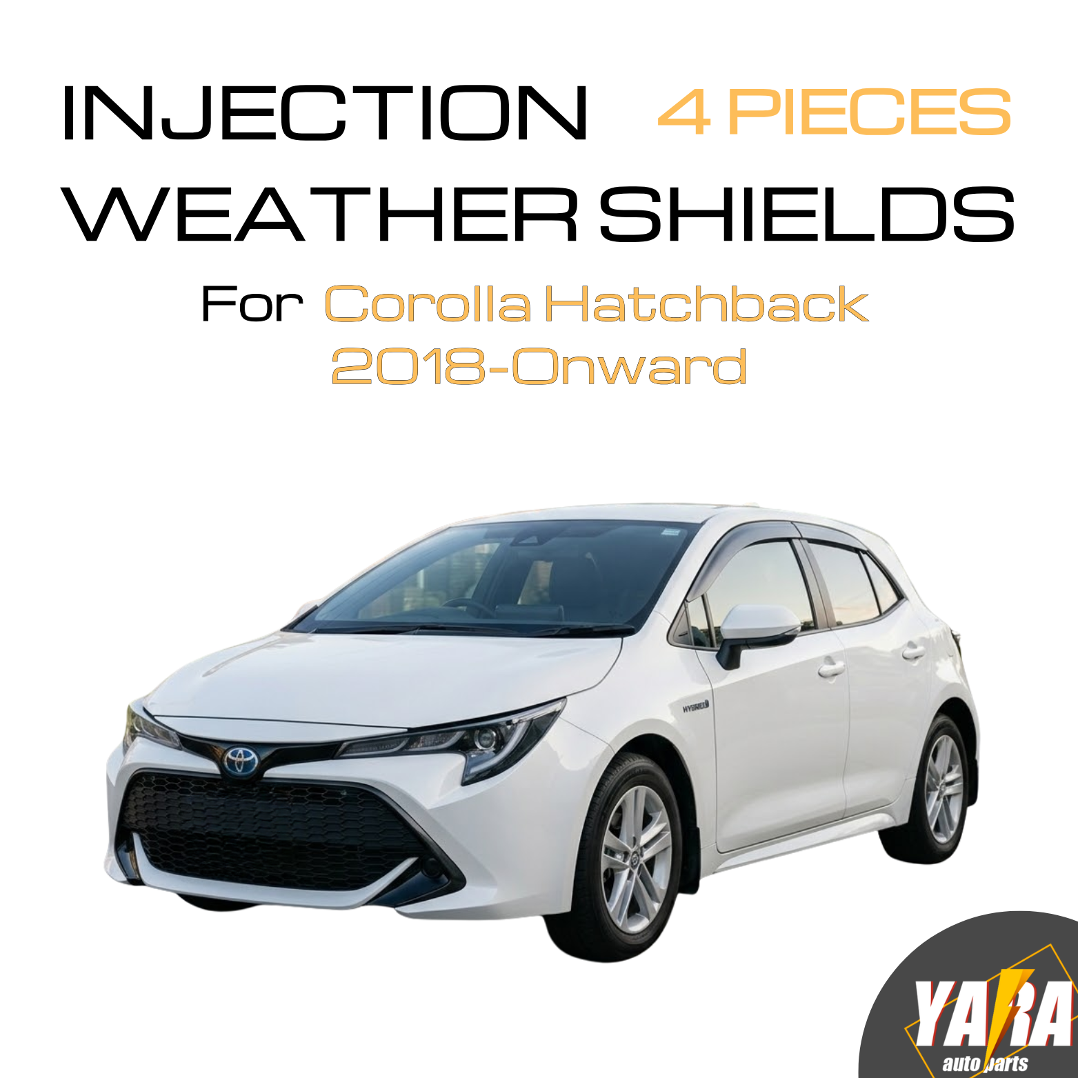 Weather shields weathershields WindowVisor suitable for Corolla Hatch 5D 2018-2026