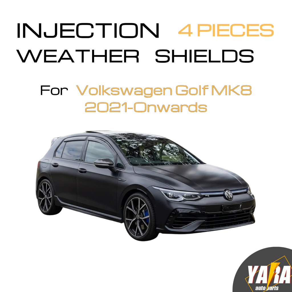 Injection Weather Shields Window Visors Fits VW Golf MK8 Hatchback 2020+ 4PCS