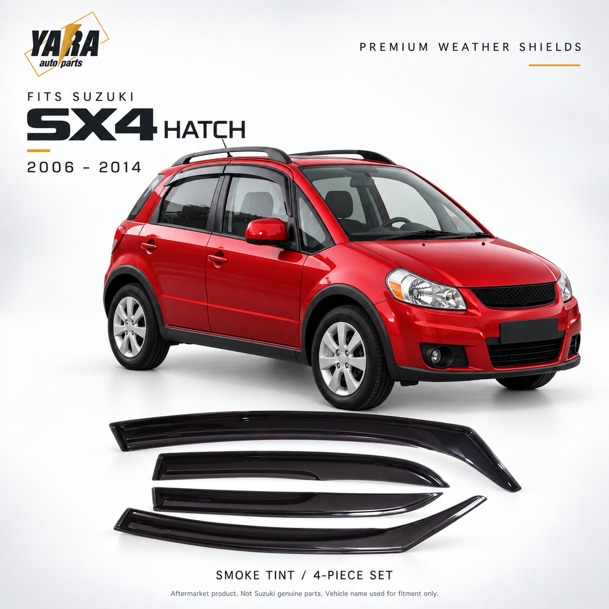 Injection Weather Shields Window Visors Suitable for Suzuki SX4 Hatch 2006-2014