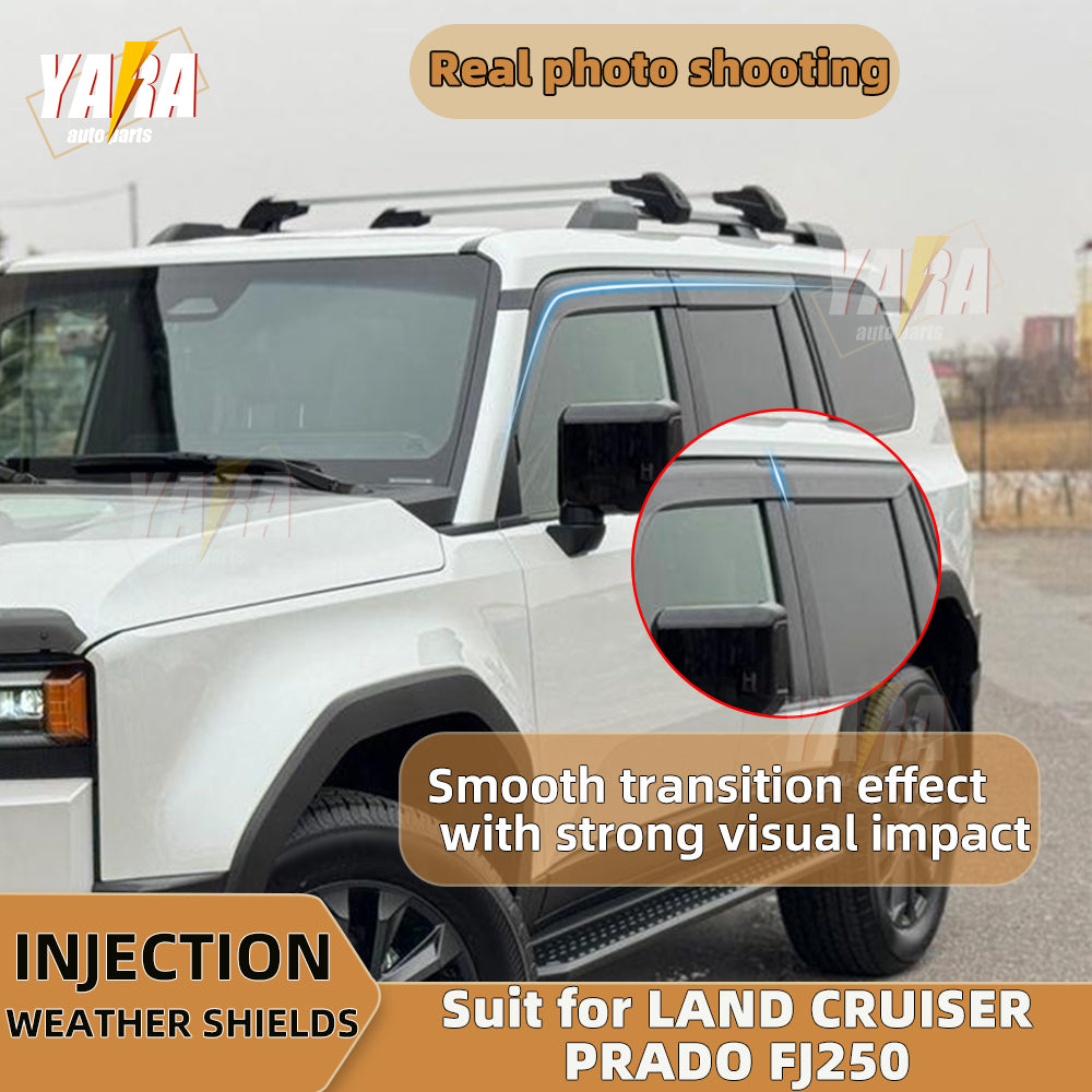 Injection Weather Shields for Toyota Land Cruiser Prado FJ250 (2024+) – Slimline Window Visors