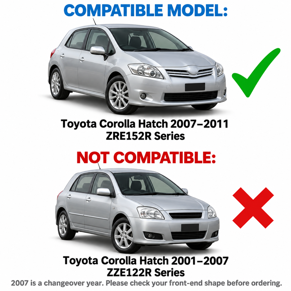 Luxury Weathershields Weather Shields for Corolla Hatchback 5D 2007-2011