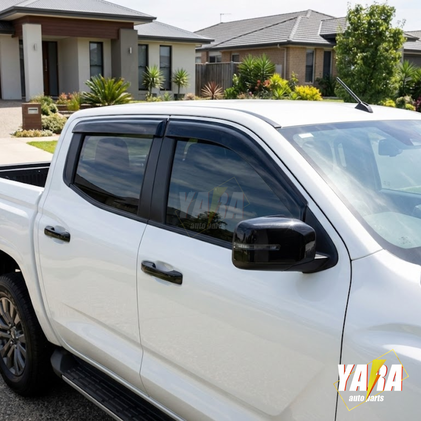 Weathershields Window Visors For Mitsubishi Triton MV 2024+ (4pcs) Rain Guards Tinted