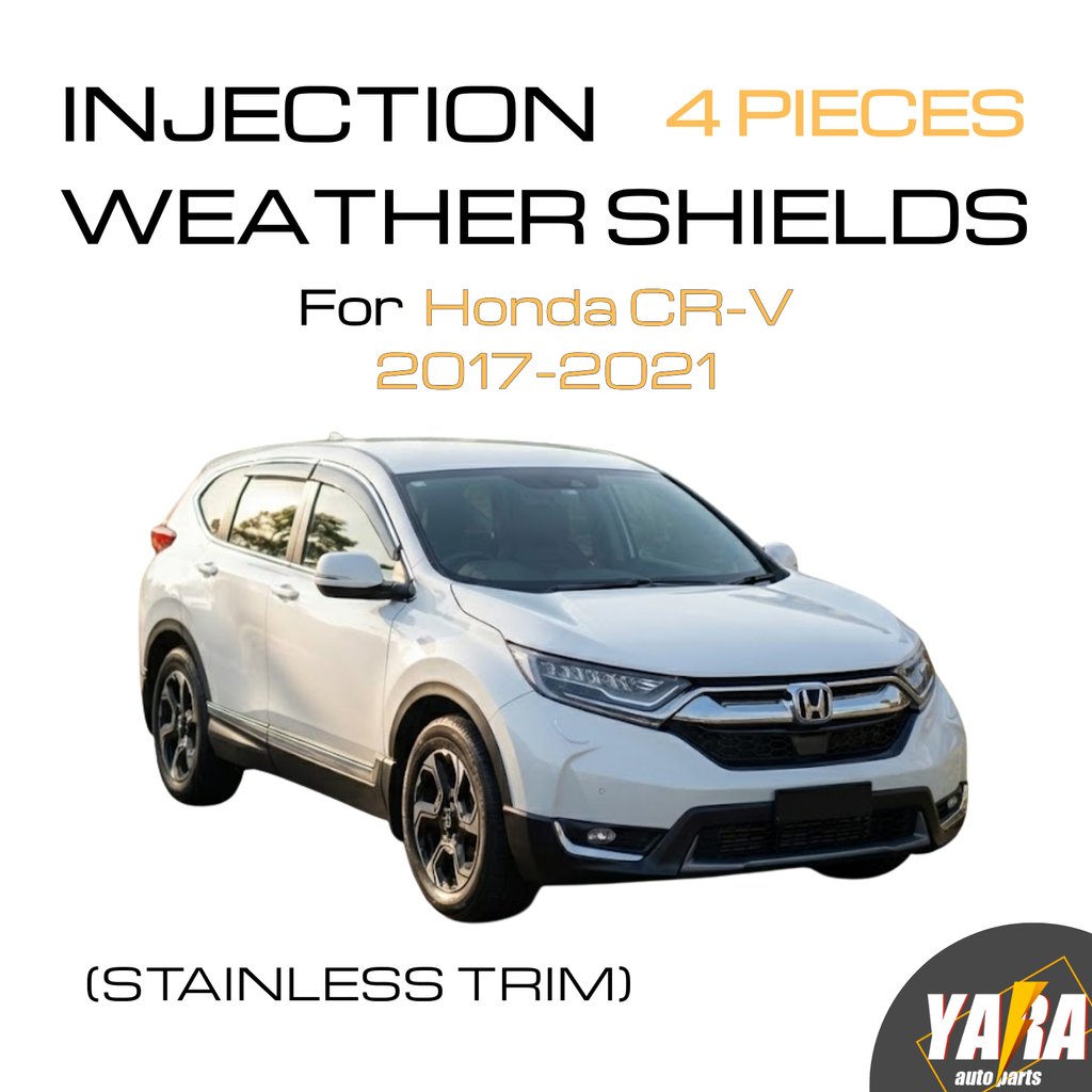 INJ Stainless steel trims Weather shields Weathershields for Honda CR-V 2017-21