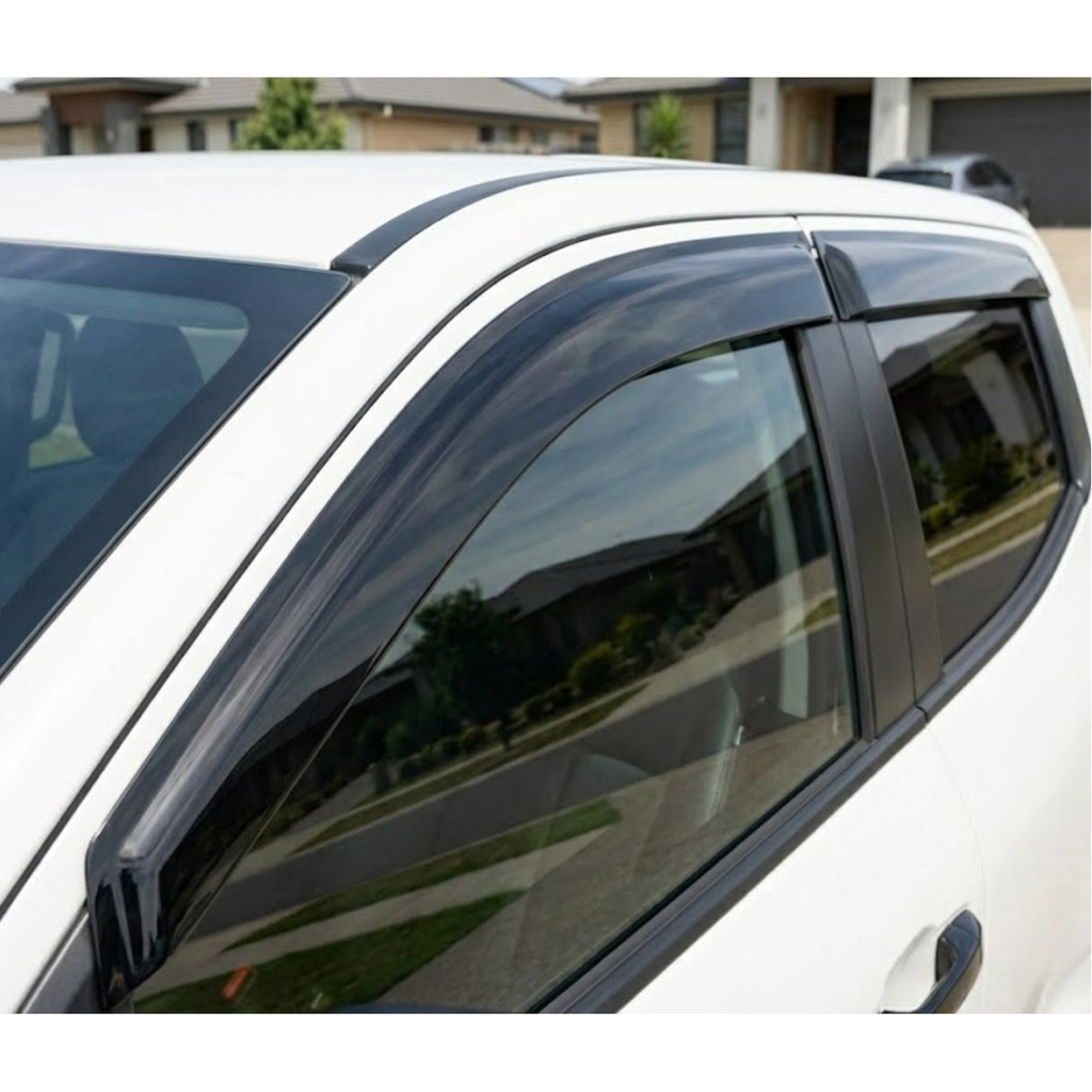 Weathershields Window Visors For Mitsubishi Triton MV 2024+ (4pcs) Rain Guards Tinted