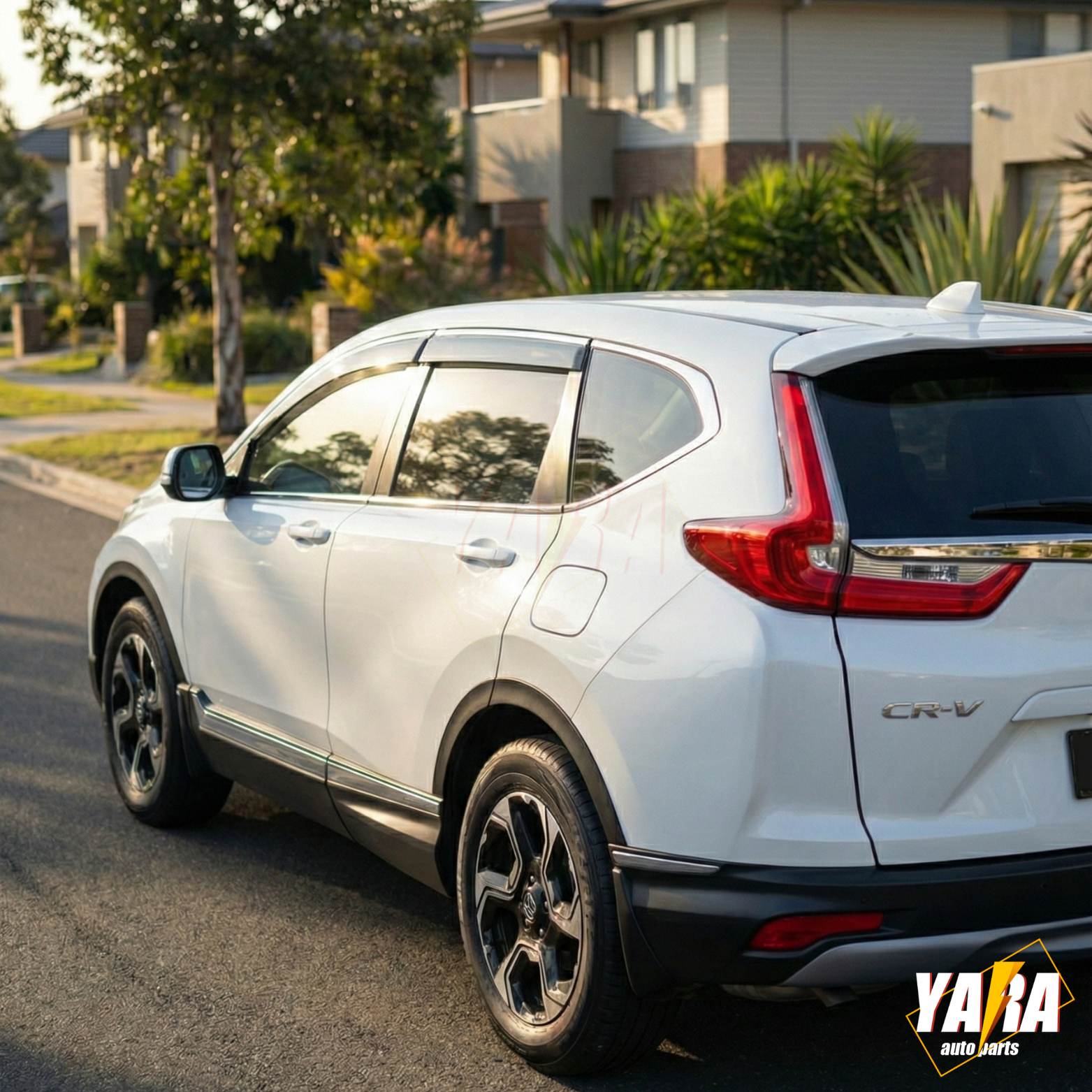 INJ Stainless steel trims Weather shields Weathershields for Honda CR-V 2017-21