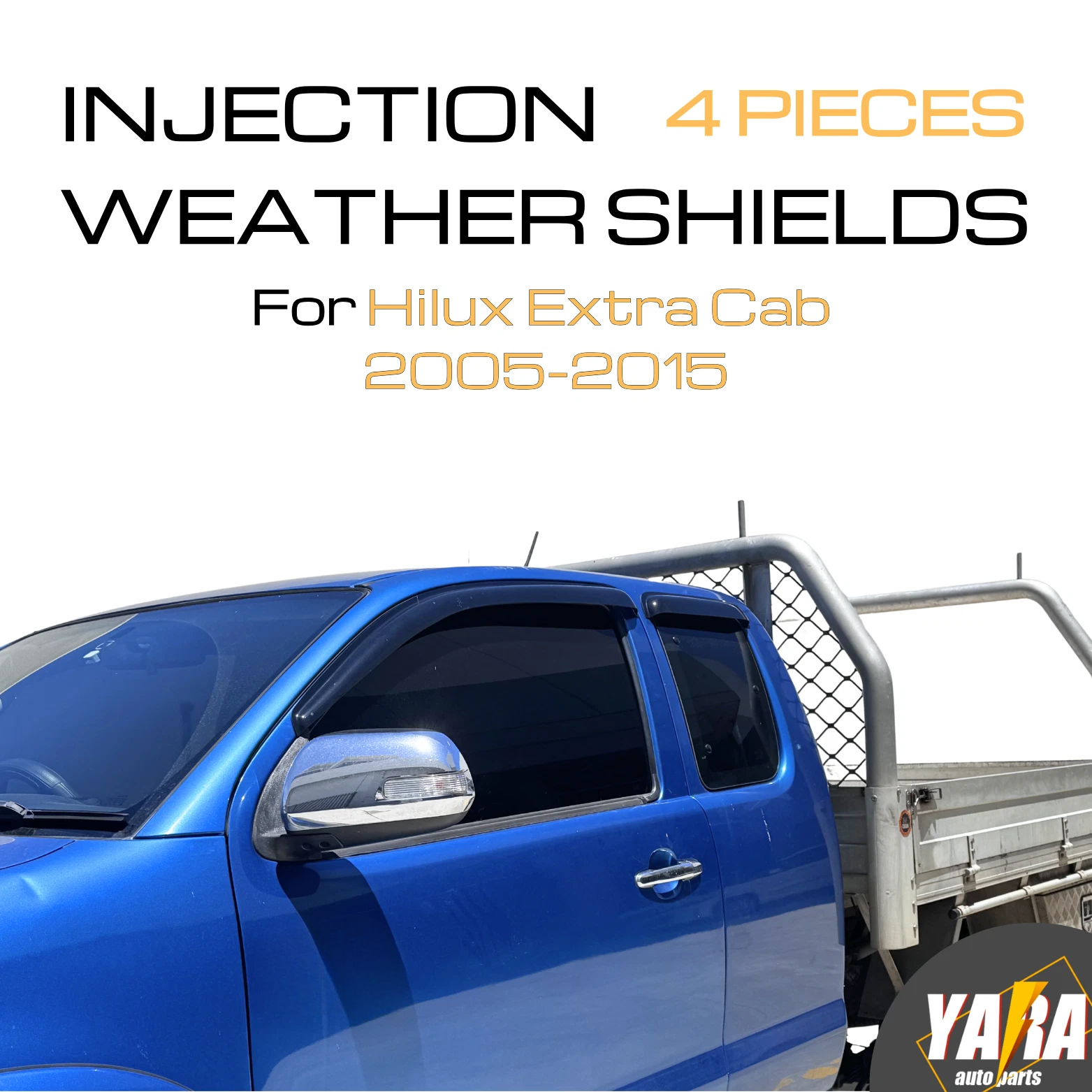 Weather shields weathershields Suitable for Hilux Extra Cab 2005-2015 4pcs tinte