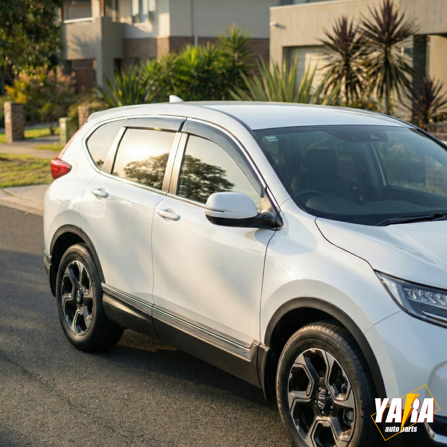 INJ Stainless steel trims Weather shields Weathershields for Honda CR-V 2017-21
