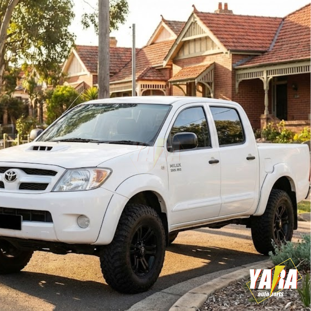 Gloss White Fender Flares for Toyota Hilux SR SR5 Dual Cab 2005–2011 (pre-facelift) | 6” Factory Style (6PCS)