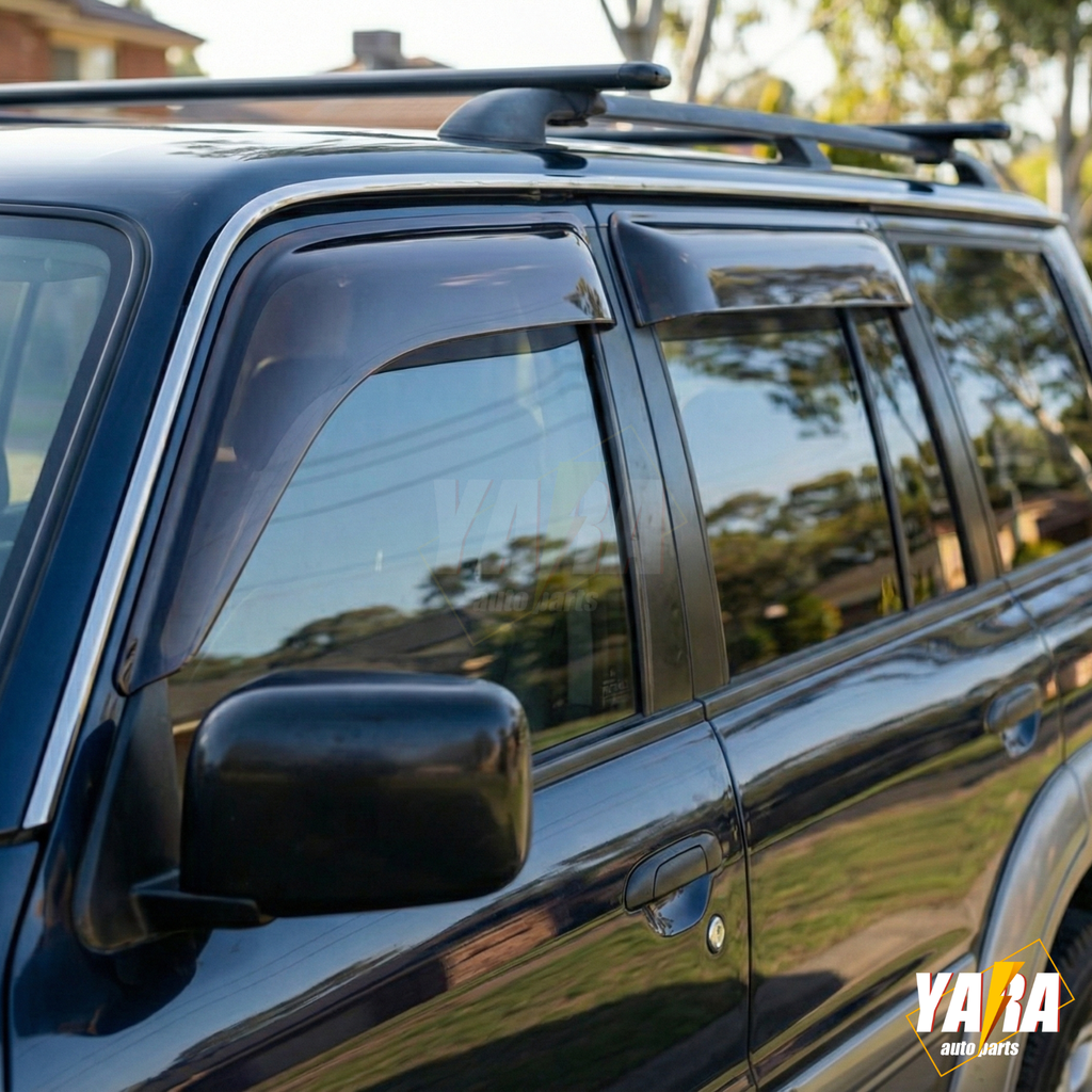 Premium Weather Shields Weathershields Suits for Nissan Patrol GU Y61 1997–2018 (Tinted, 4PCS)