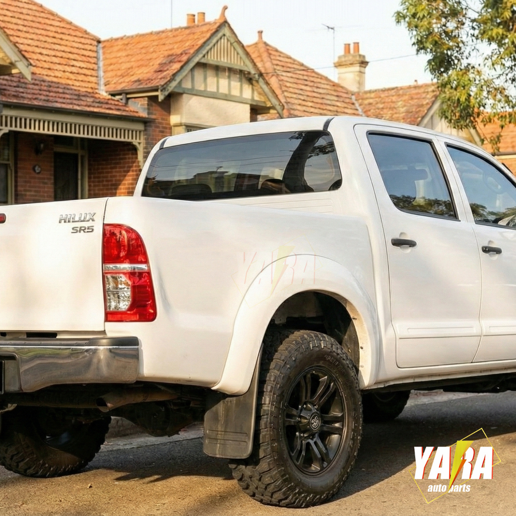 Gloss White Fender Flares for Toyota Hilux SR SR5 Dual Cab 2005–2011 (pre-facelift) | 6” Factory Style (6PCS)
