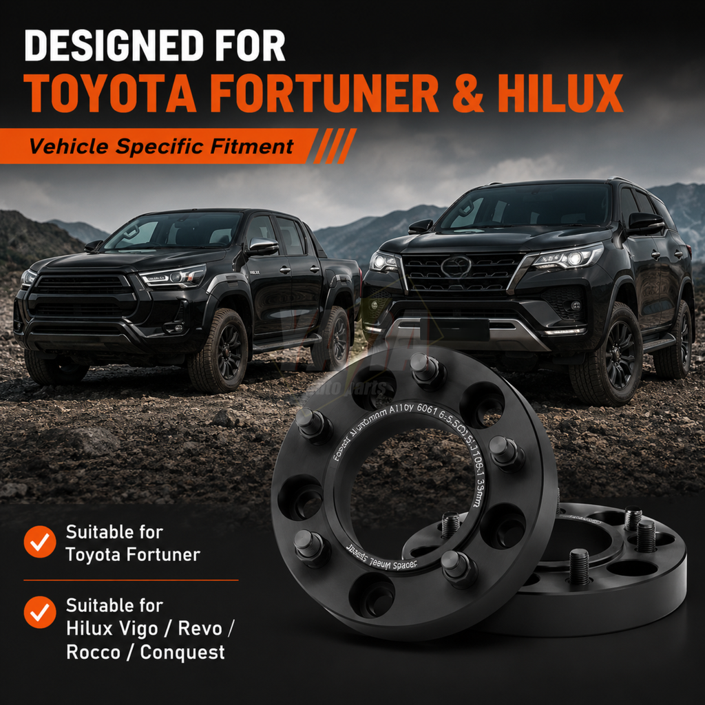 32mm Hub Centric Wheel Spacers 4PCS 6x139.7 106.1CB M12x1.5 for Toyota Hilux /Fortuner/Prado/FJ