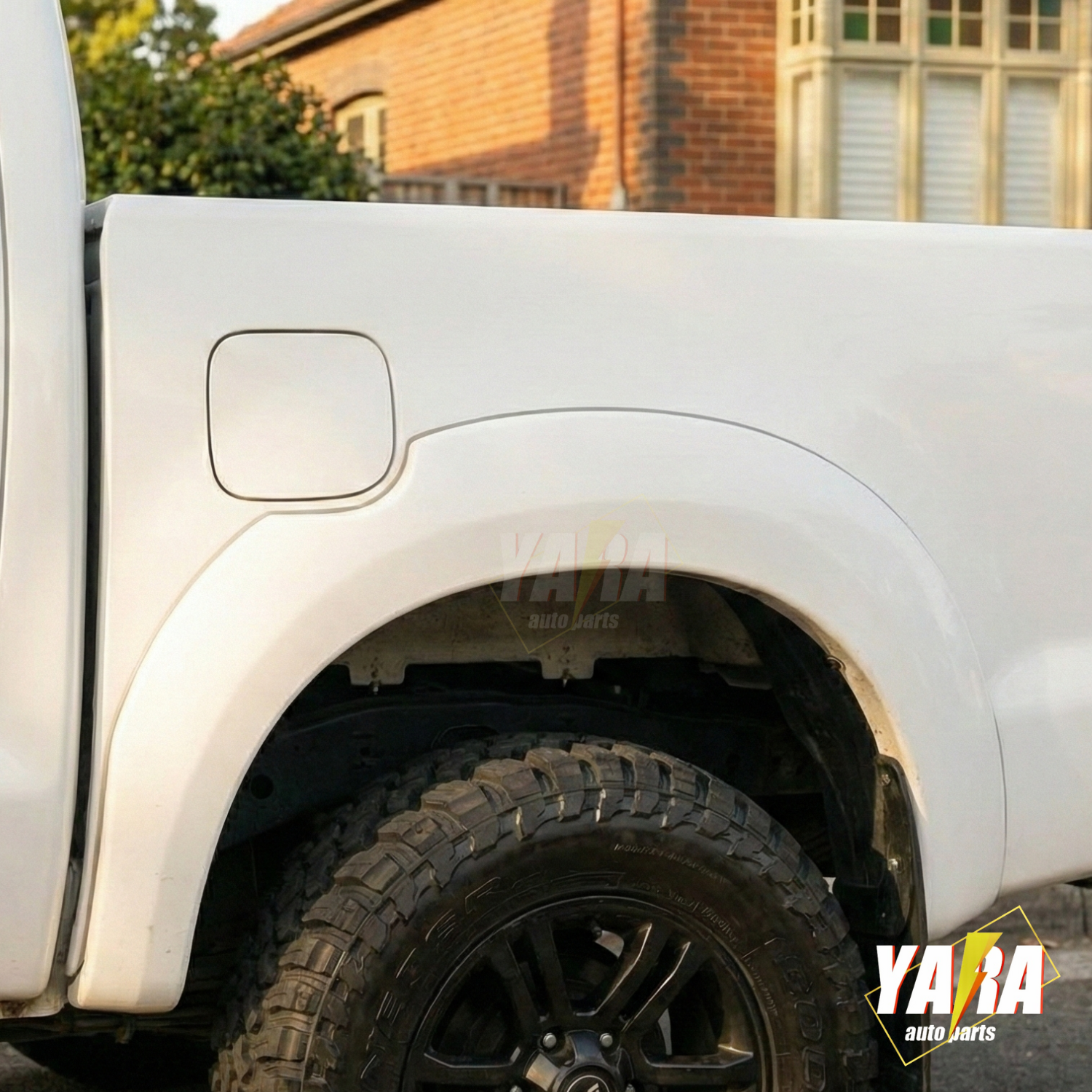 Gloss White Fender Flares for Toyota Hilux SR SR5 Dual Cab 2005–2011 (pre-facelift) | 6” Factory Style (6PCS)