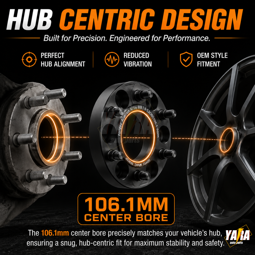 32mm Hub Centric Wheel Spacers 4PCS 6x139.7 106.1CB M12x1.5 for Toyota Hilux /Fortuner/Prado/FJ