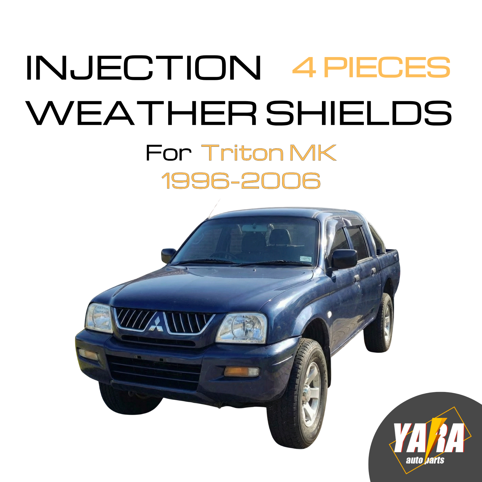 Weather shields Weathershields suitable for Triton MK 1996-2006 Tinted 4pcs