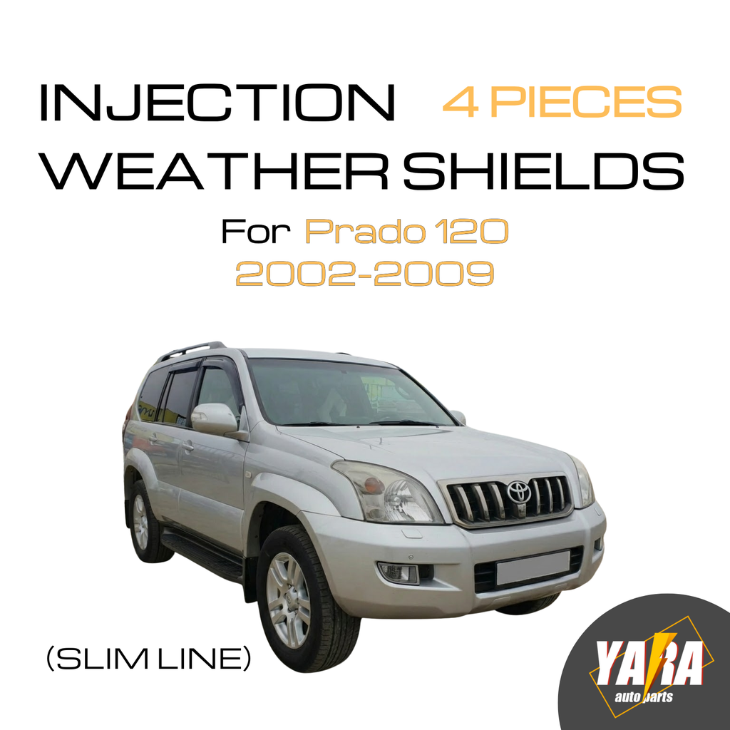 Slim Weather shields Weathershields  suitable for Prado FJ120 2003-2009 tinted