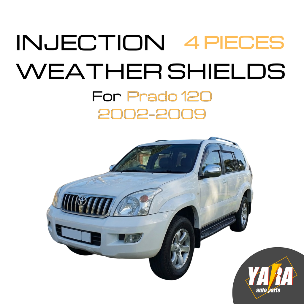 Premium Weather Shields for Toyota Prado 120 2003–2009 | 4PCS Tinted Visors