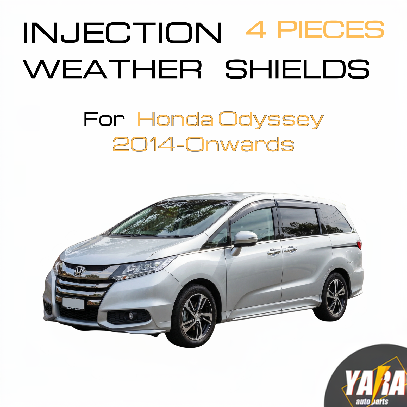 Quality Weather Shields for Honda Odyssey 5th Gen 2014+ RC Series | 4PCS Tinted Visors