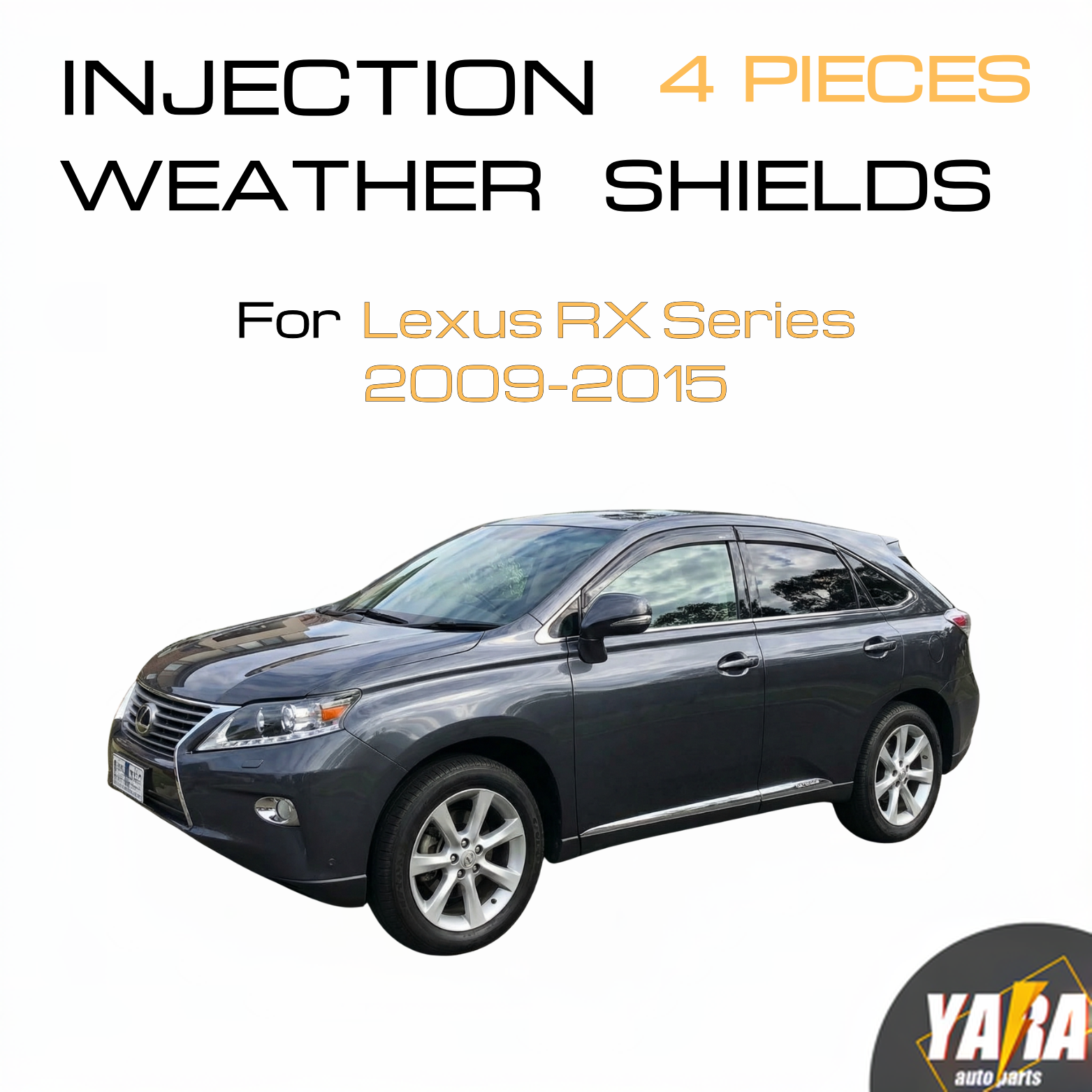 Weather shields Weathershields suitable for Lexus Rx270 Rx350 Rx450h 2009-2015