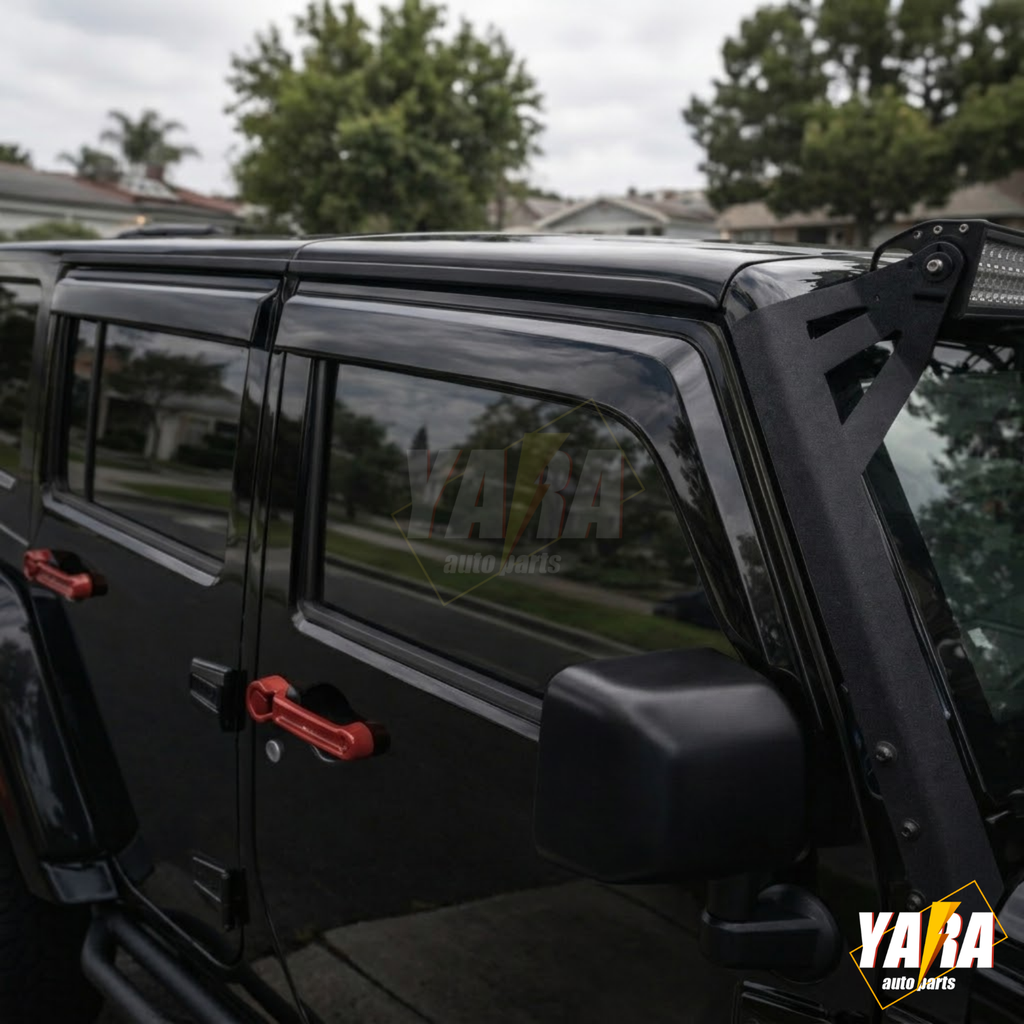 QUALITY Weather shields Weathershields Window Visors JEEP Wrangler JK 4DR 07-18