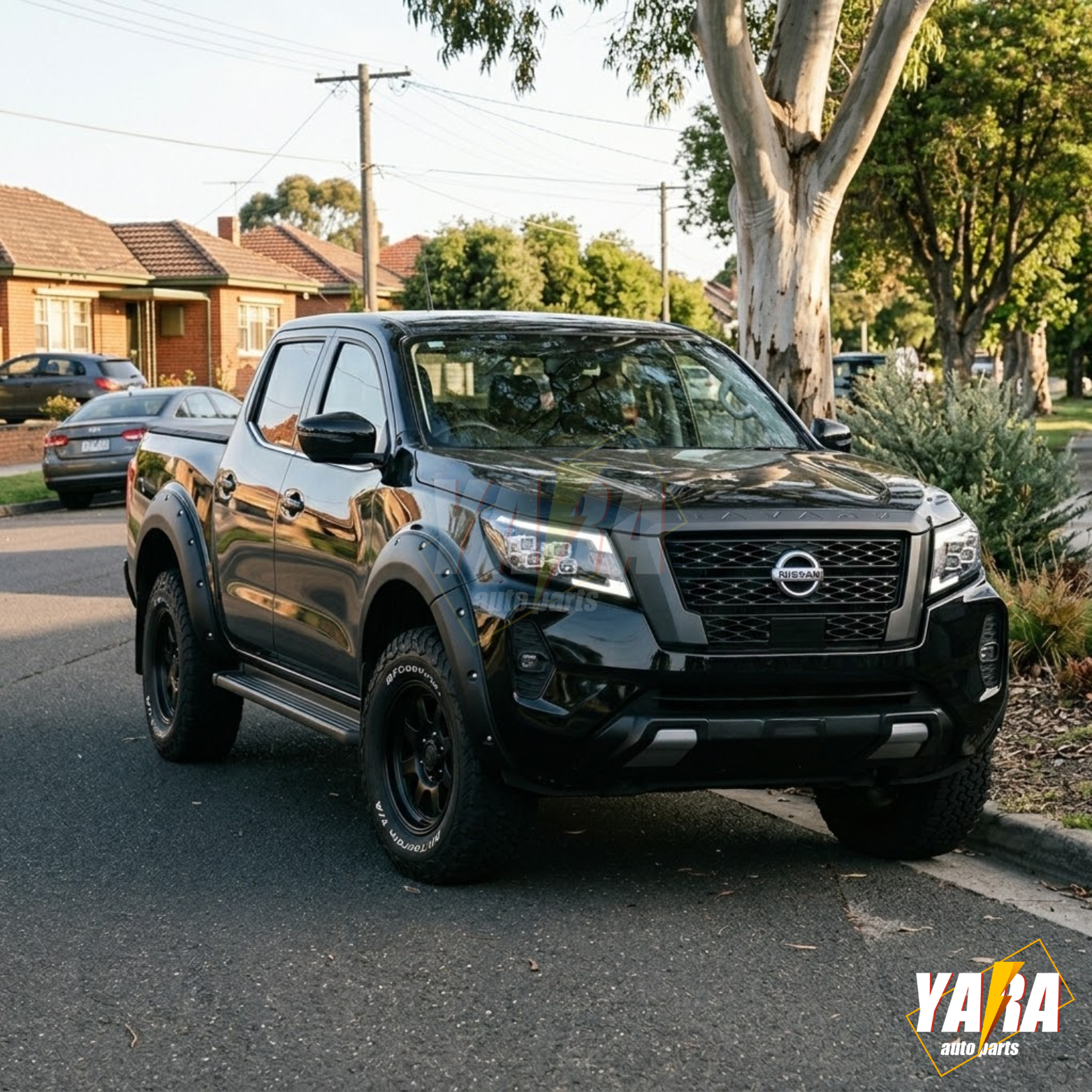 Pocket Style Fender Flares for Nissan Navara D23 NP300 2020+  6PCS Matte Black