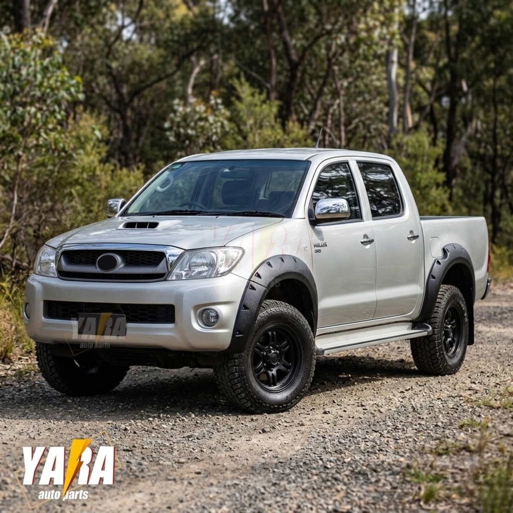Pocket Fender Flares for Toyota Hilux SR SR5 2005–2011 Textured ABS 6PCS Matte Black